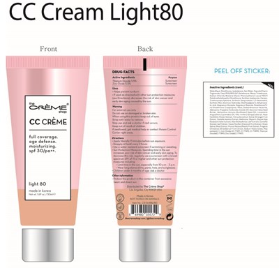 50ml Ndc: 81123-301 (Cc Cream Light80)